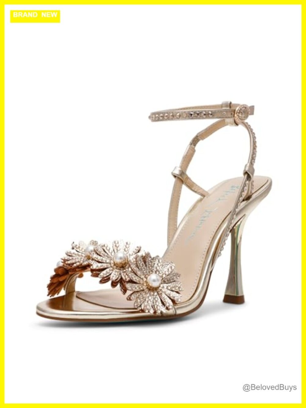 Gladiator Kitten Heel Slingback Sandal Open Toe Floral